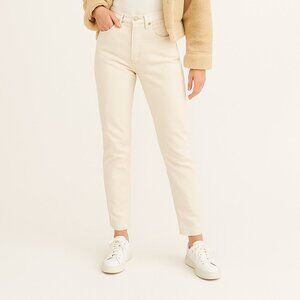 Free People Stella Velvet Skinny Pants Womens 28 White High Rise Boho Chic
